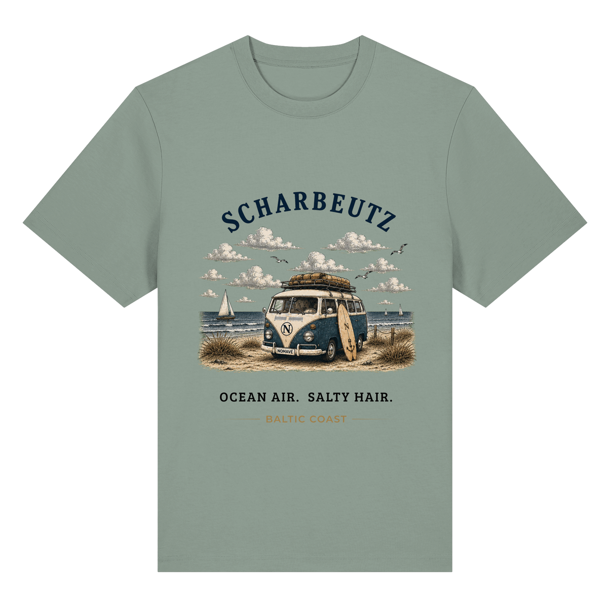 Scharbeutz Bulli Bio-Heavy T-Shirt in Aloe