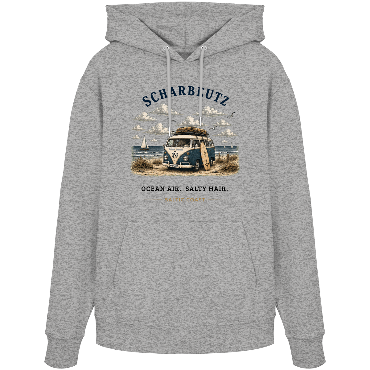 Scharbeutz Bulli Bio-Hoodie in Heather Grey