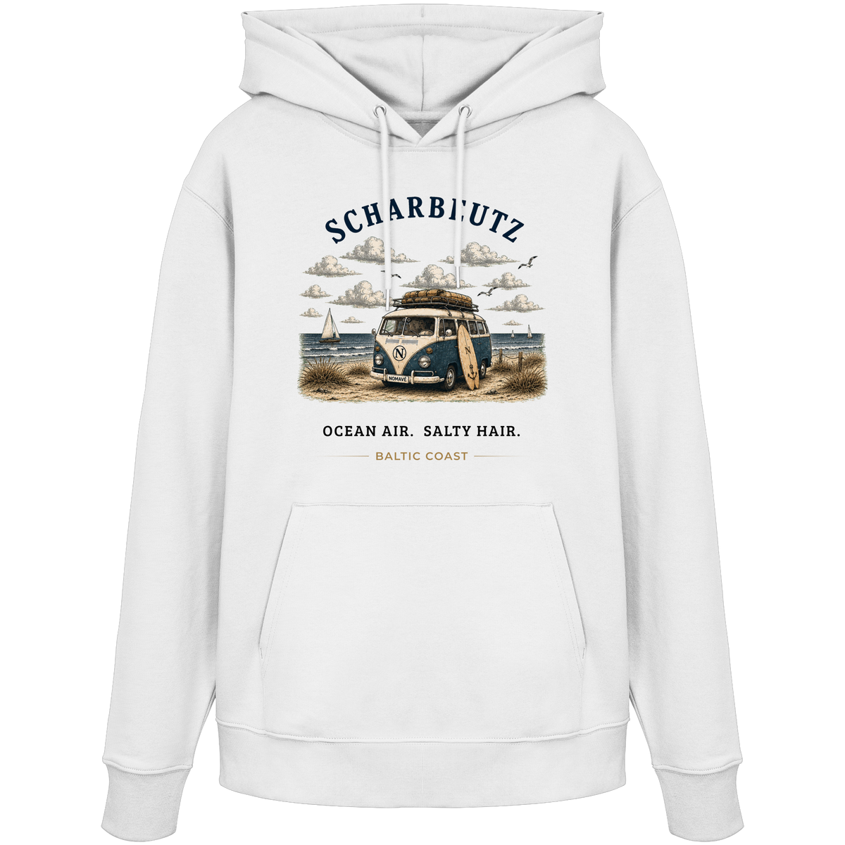 Scharbeutz Bulli Bio-Hoodie in White