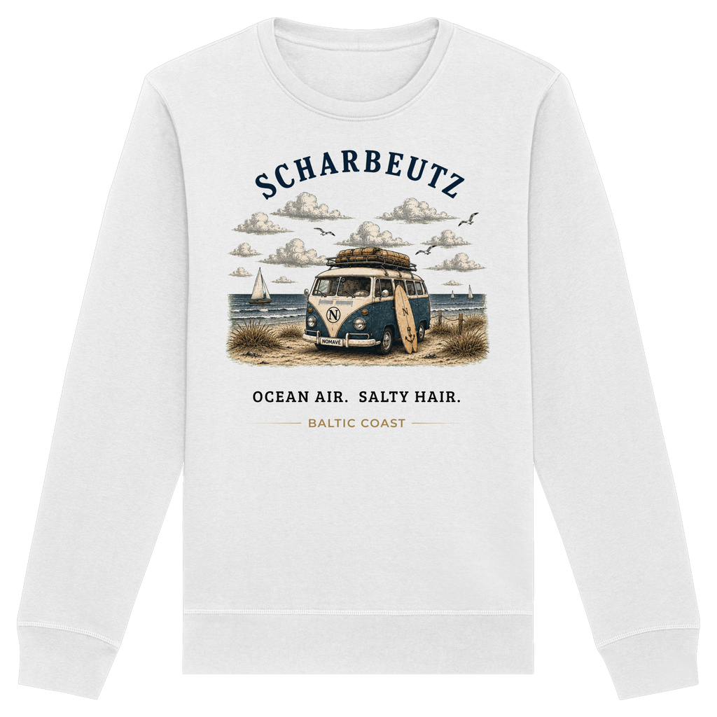 Scharbeutz Bulli Bio-Sweatshirt in White