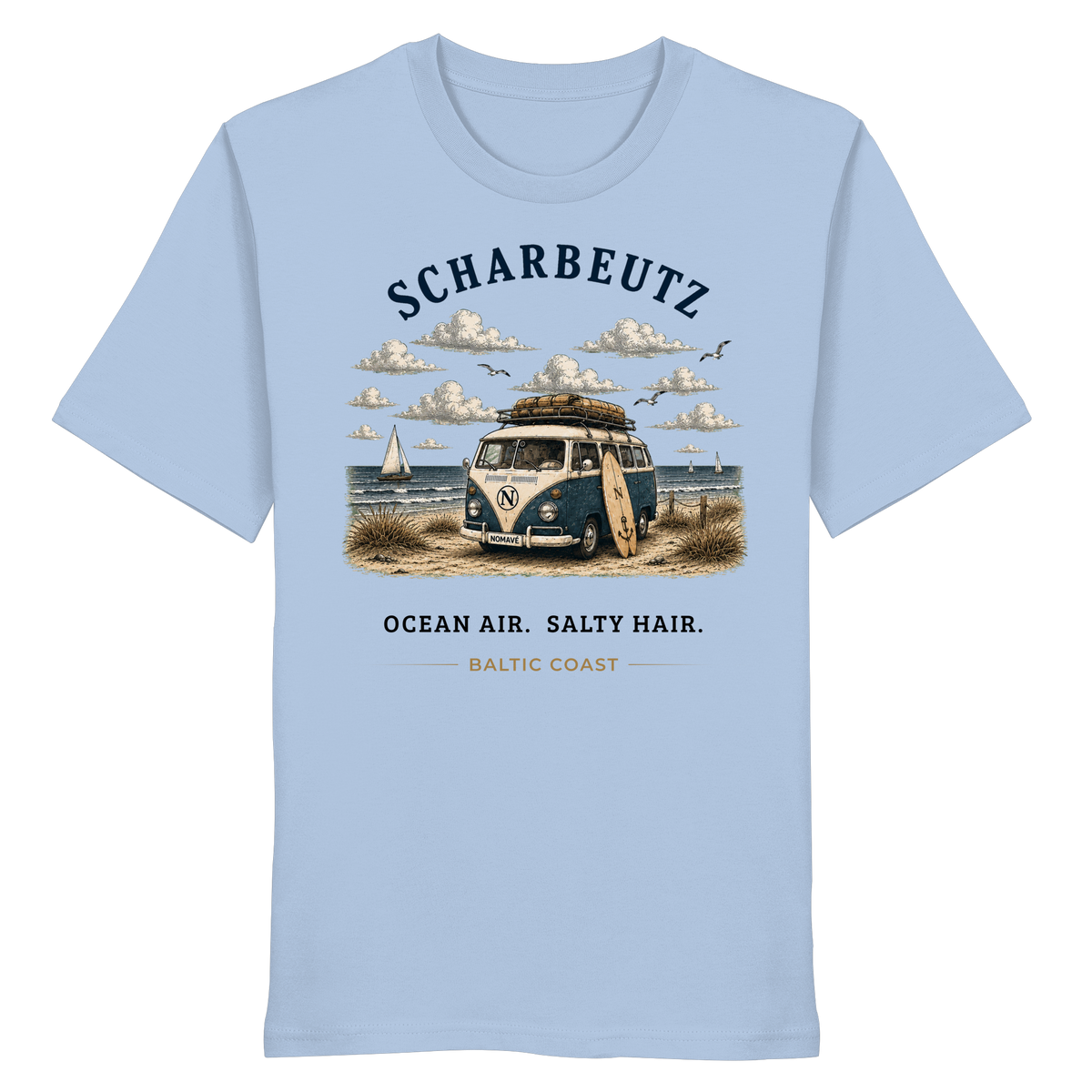Scharbeutz Bulli Bio T-Shirt in Blue Soul