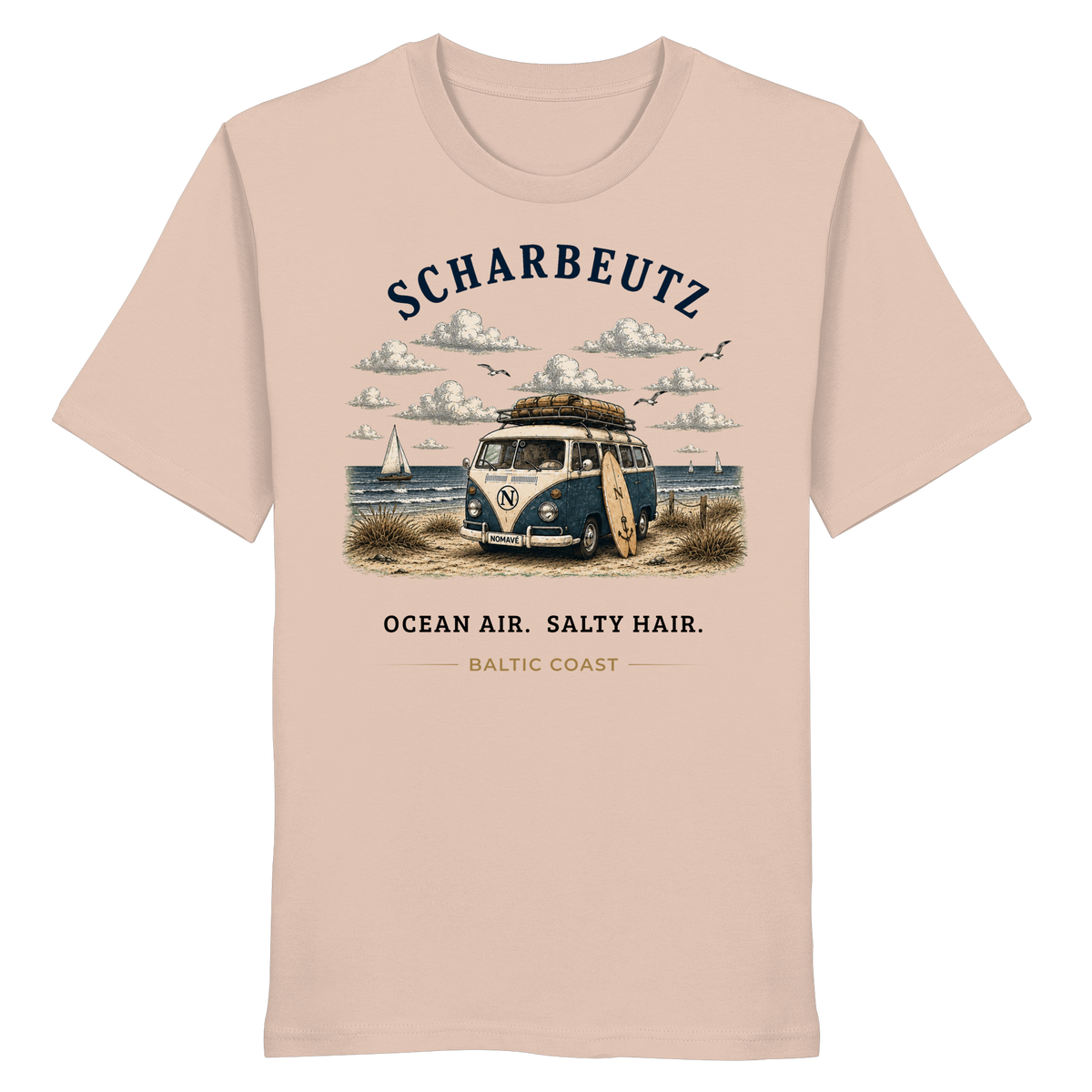 Scharbeutz Bulli Bio T-Shirt in Fraiche Peche