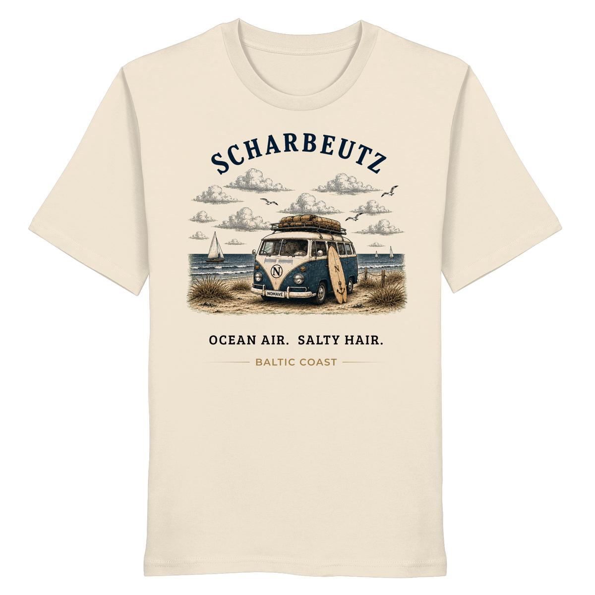 Scharbeutz Bulli Bio T-Shirt in Natural Raw