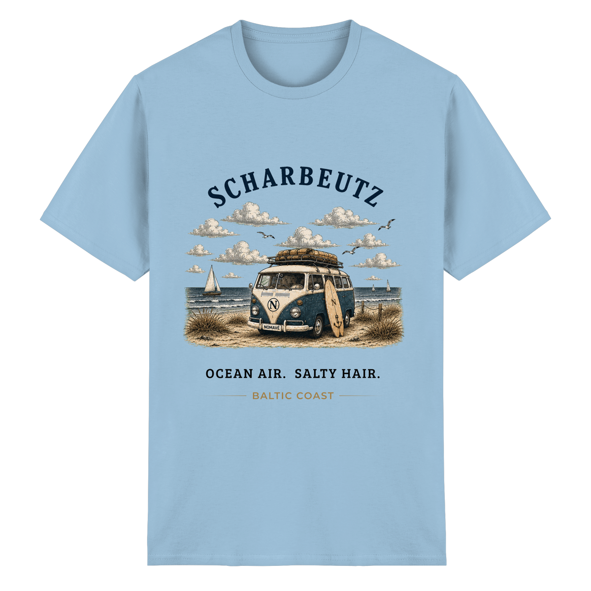 Scharbeutz Bulli Essential T-Shirt in Light Blue