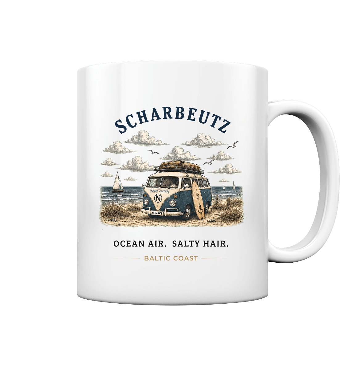 Scharbeutz Bulli Keramiktasse in White glossy