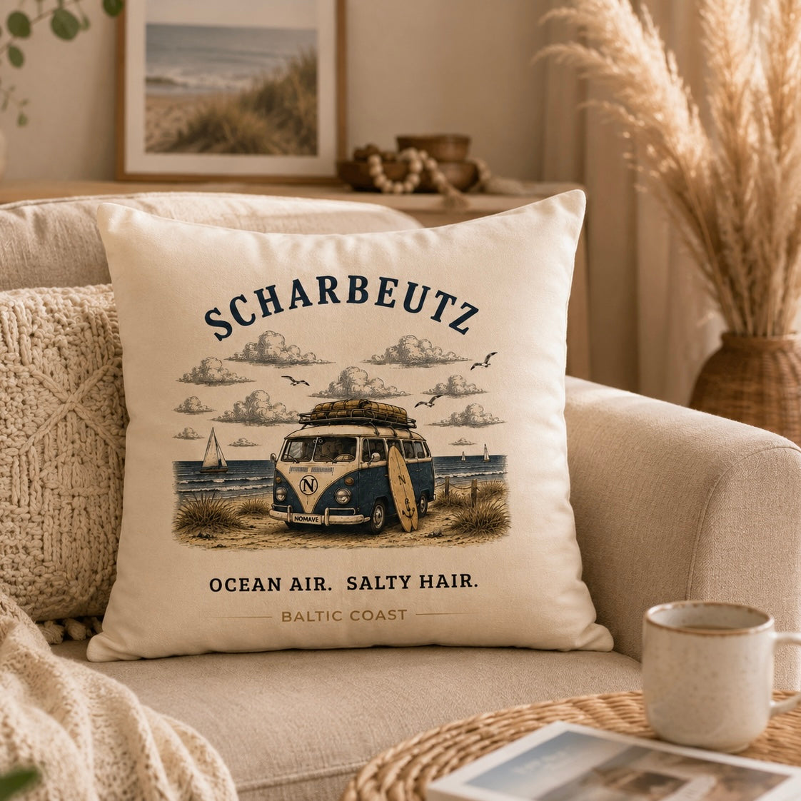 Scharbeutz Bulli Kissen im maritimen Wohnstil