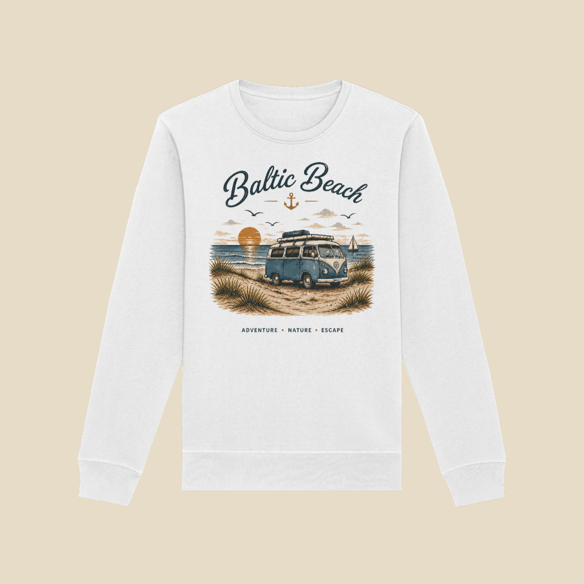 Baltic Beach Organic Sweatshirt – Maritime Ostsee Vibes