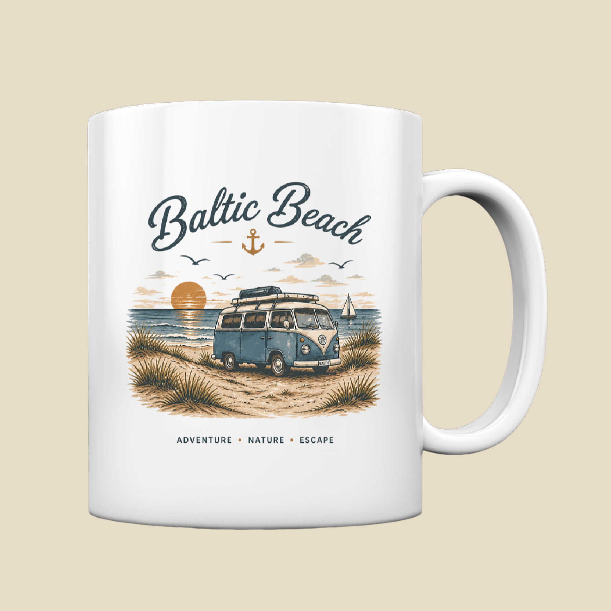 Baltic Beach Kaffeetasse – Maritime Ostsee Tasse