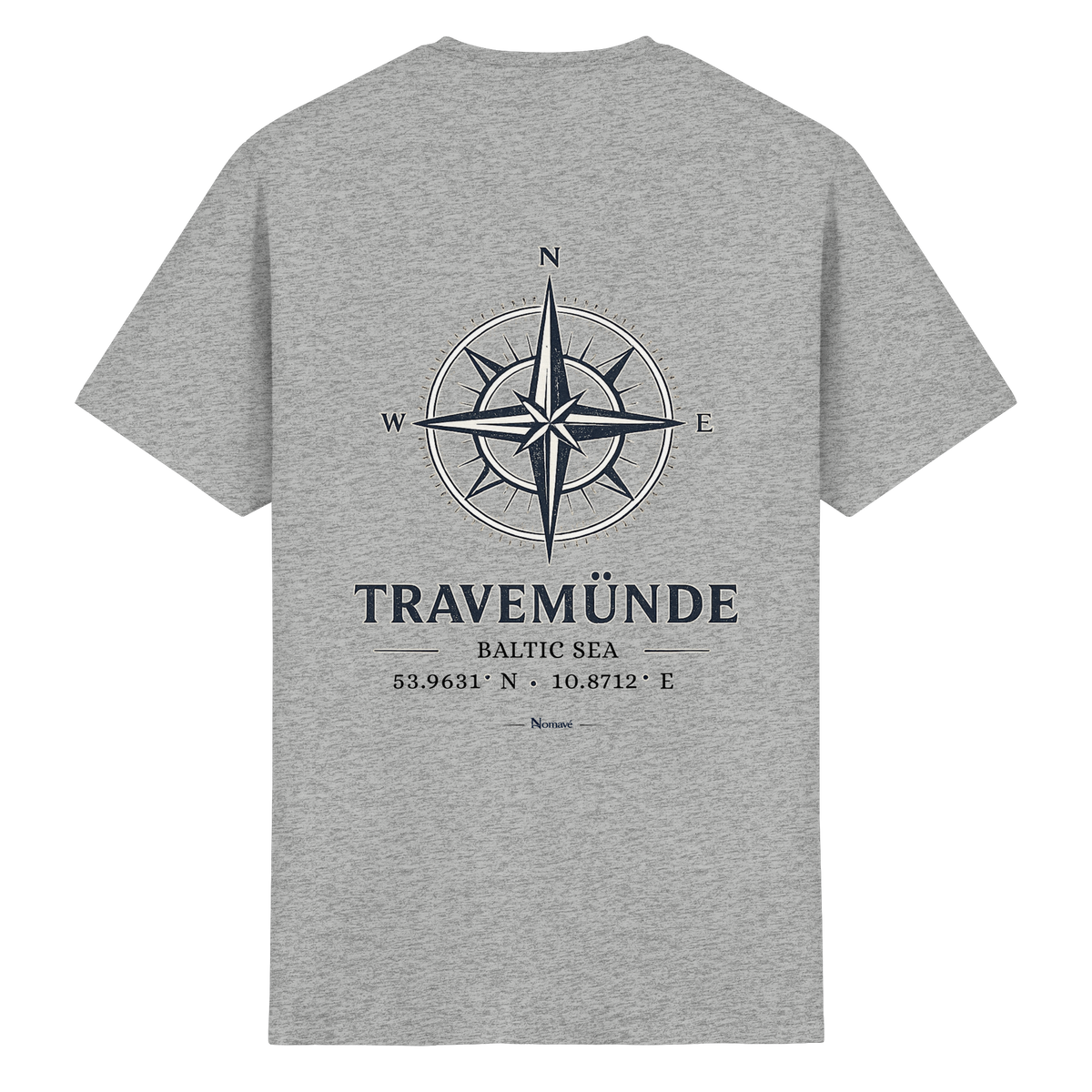 Travemünde Windrose – Rückenansicht Essential T-Shirt ash grey