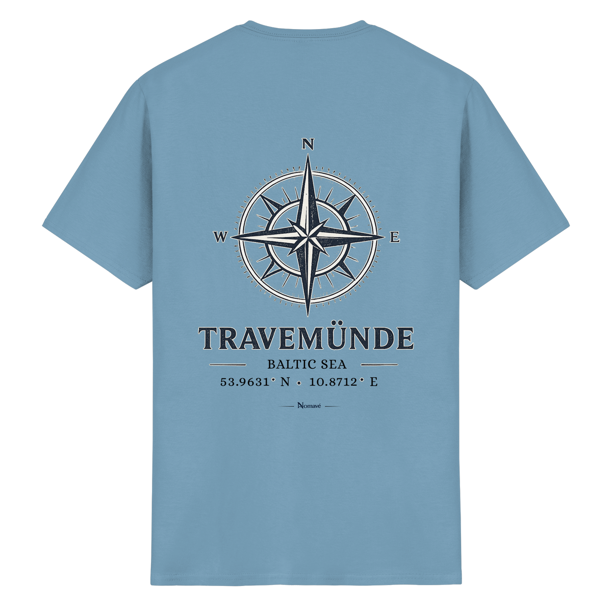 Travemünde Windrose – Rückenansicht Essential T-Shirt carolina blue