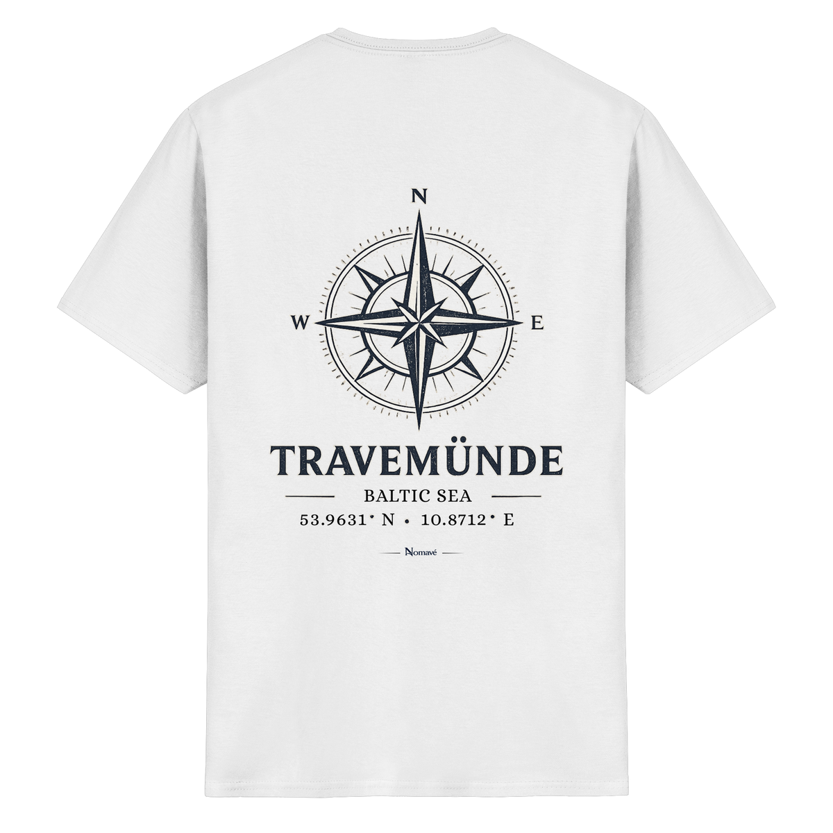 Travemünde Windrose – Rückenansicht Essential T-Shirt Weiß
