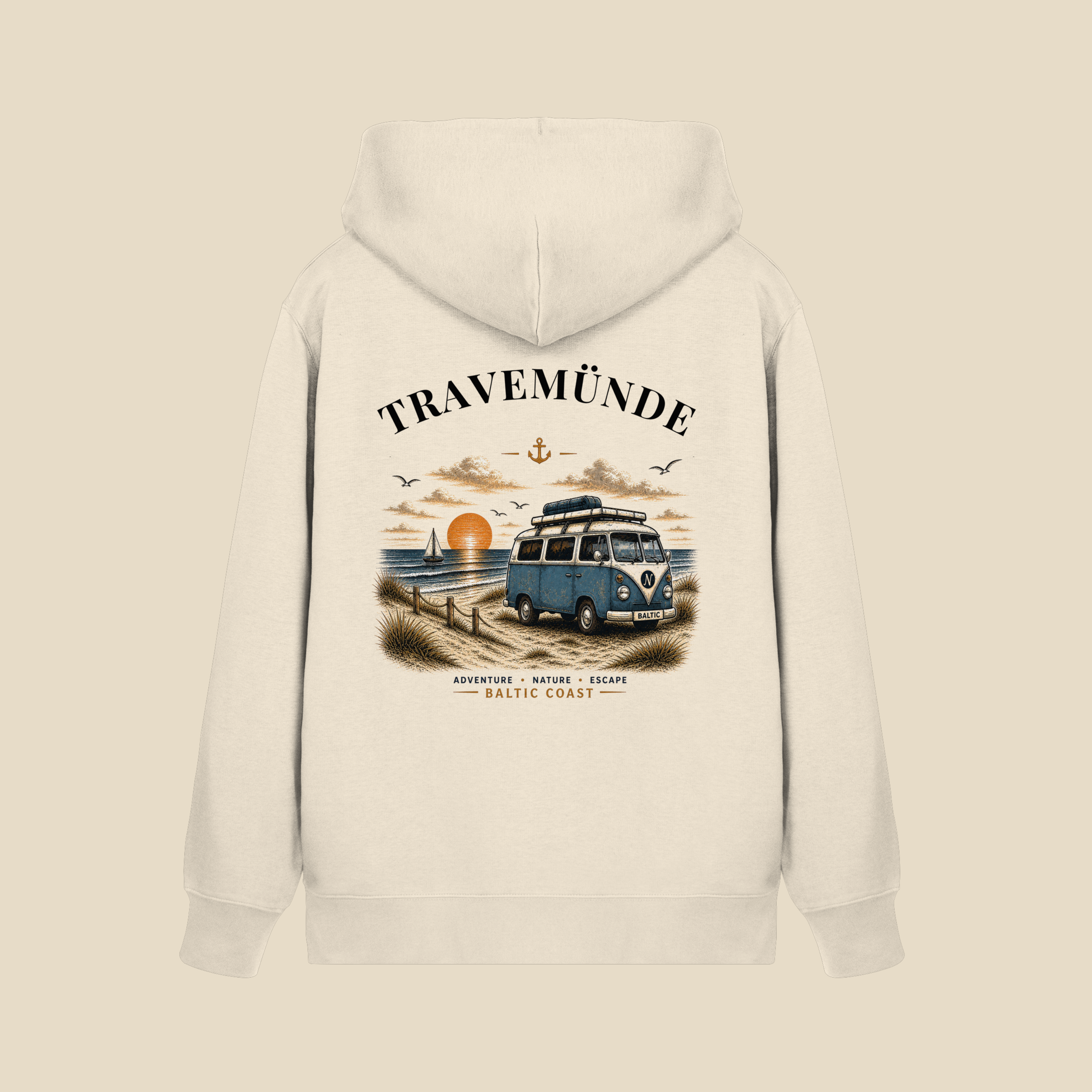 Travemünde Bulli Kapuzenjacke – Bio Kapuzenpullover mit Reißverschluss